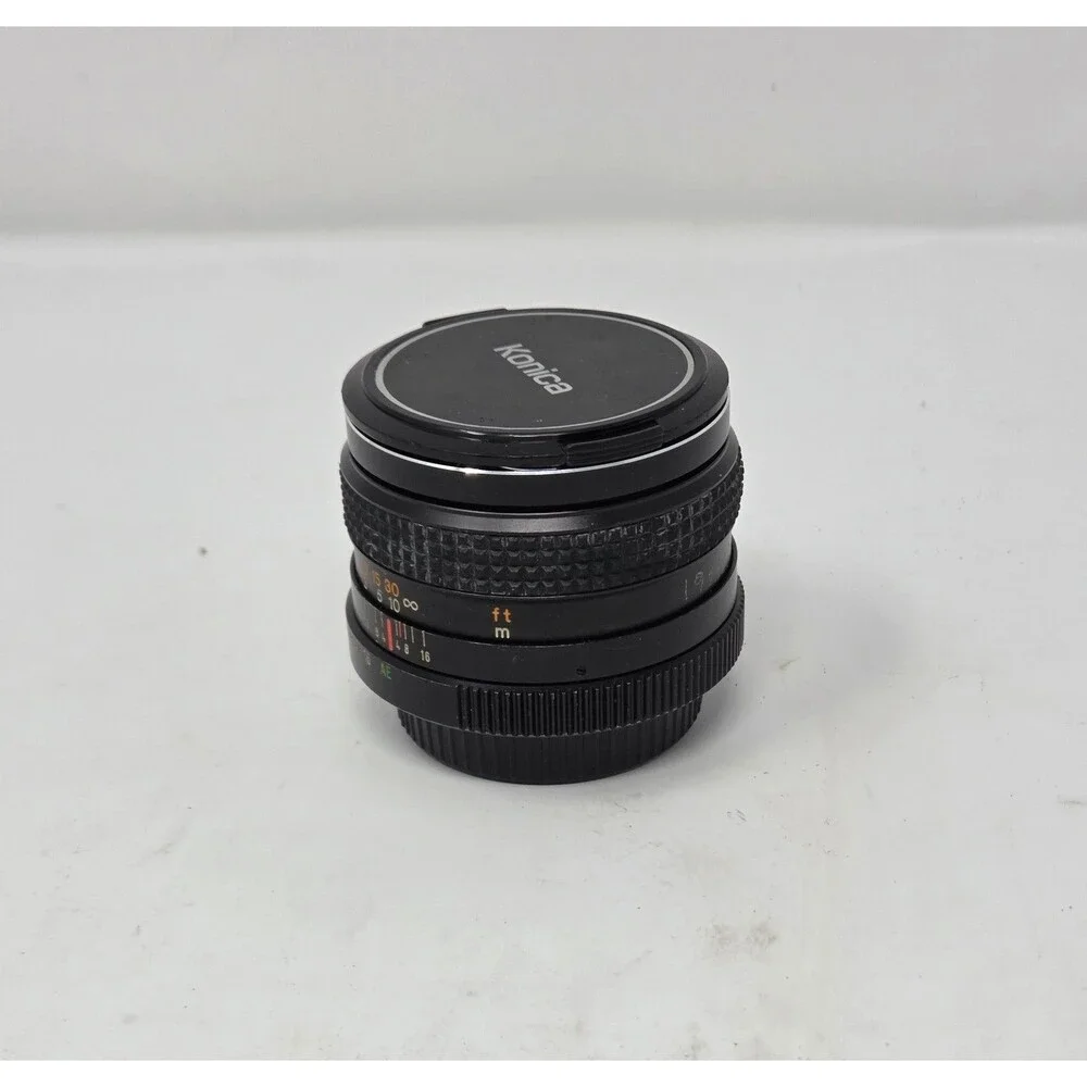 Konica Hexanon AR 50mm f/1.7 Lens Manual Focus Japan w/ Caps Clean